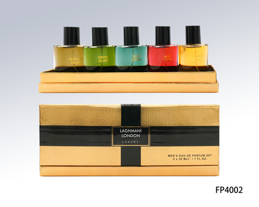 Coffret cadeau de luxe Laghmani London (5x30ml EDP pour homme)