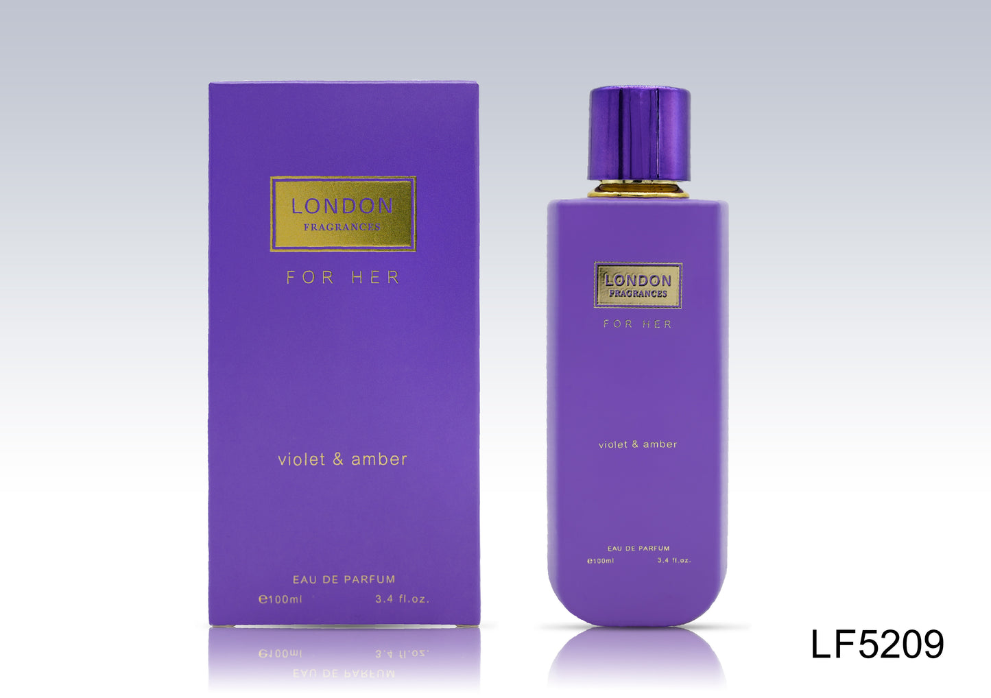 London Fragrances For Her Violet &amp; Amber - Eau de Parfum 100ml